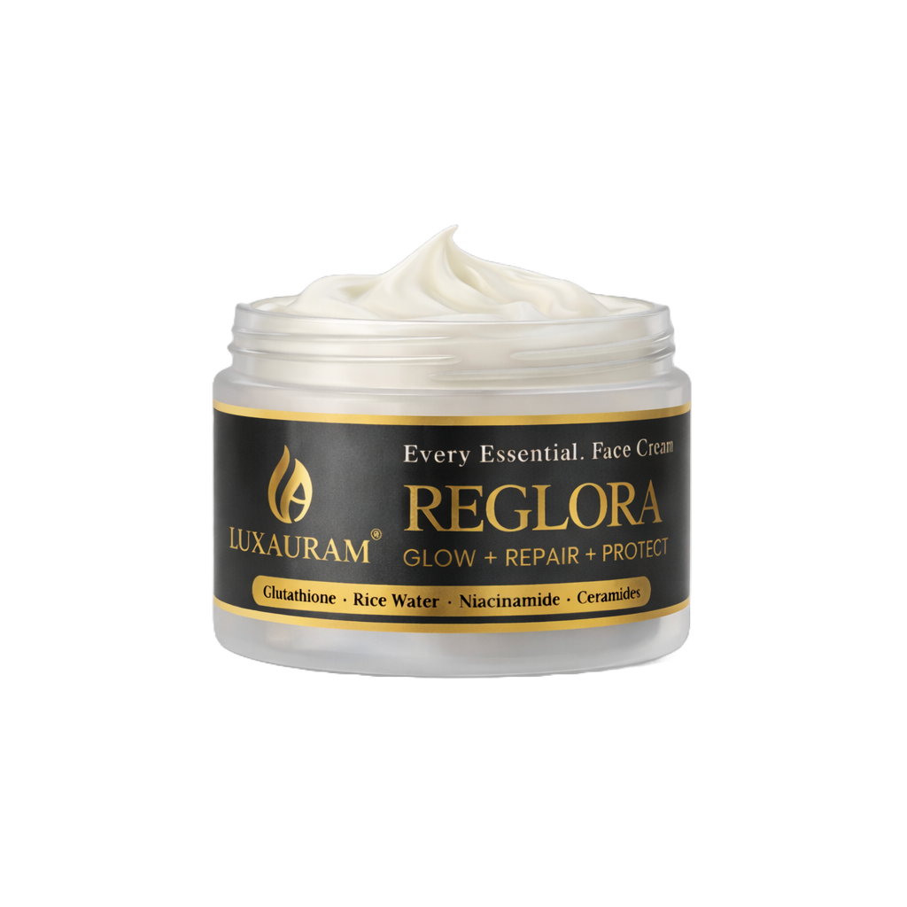 this image showing our product Reglora in a jar with texture